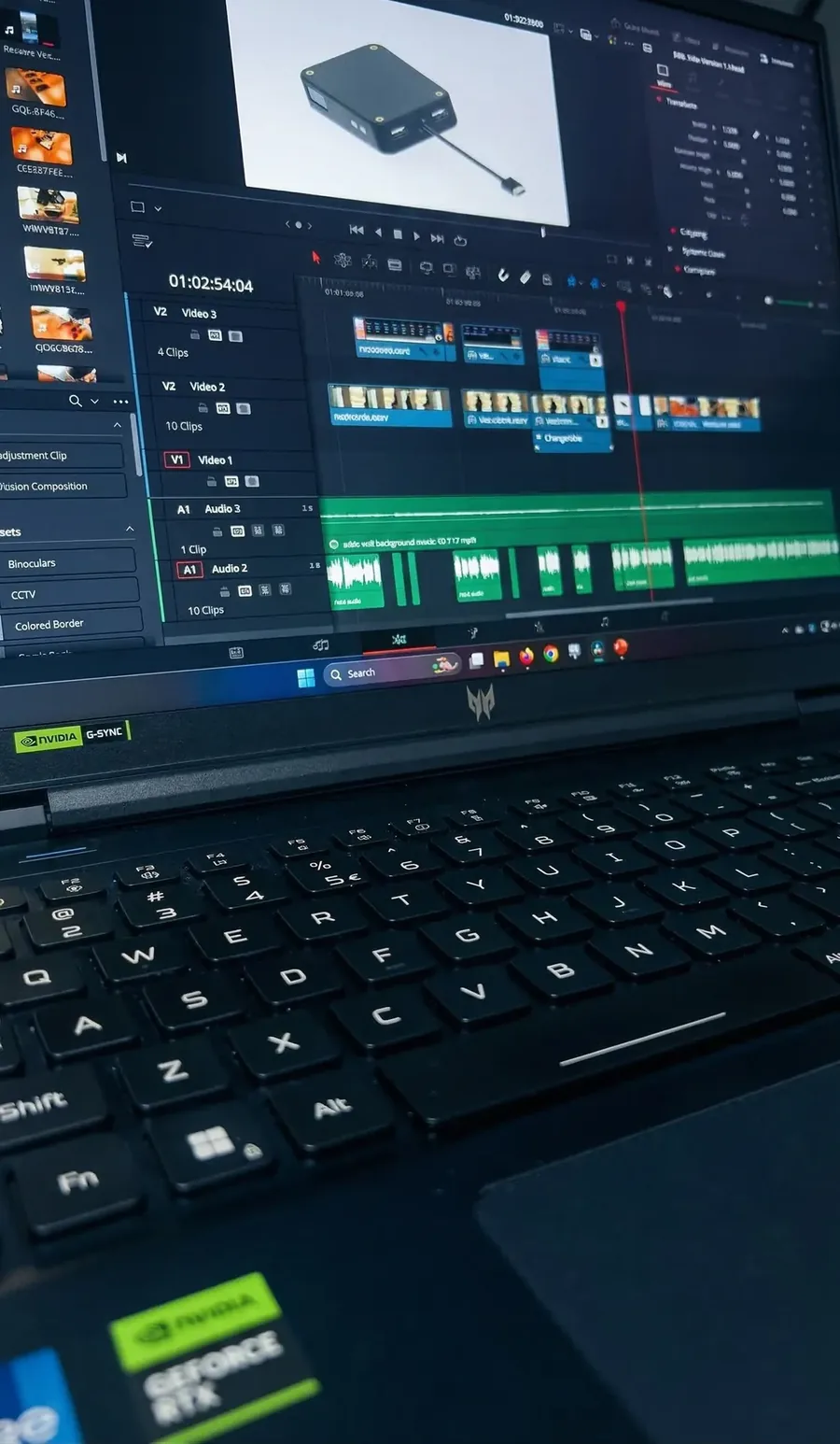 Video production workspace